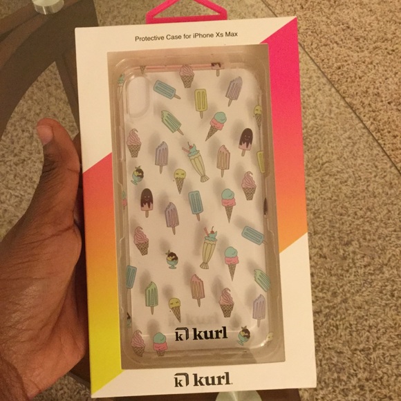 Kurl Clear Ice Cream Print IPhone XS Max Protective Case NIP - Picture 1 of 4